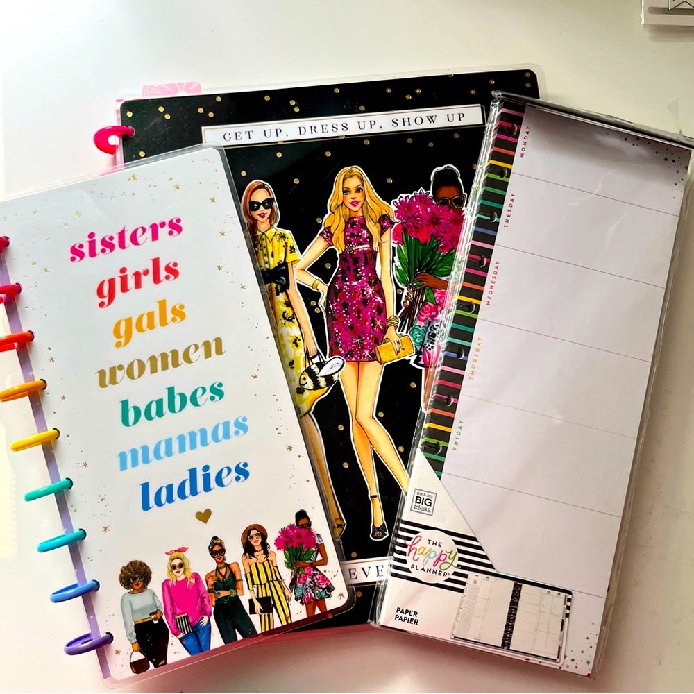 Bundle of Happy Planner notebooks and inserts